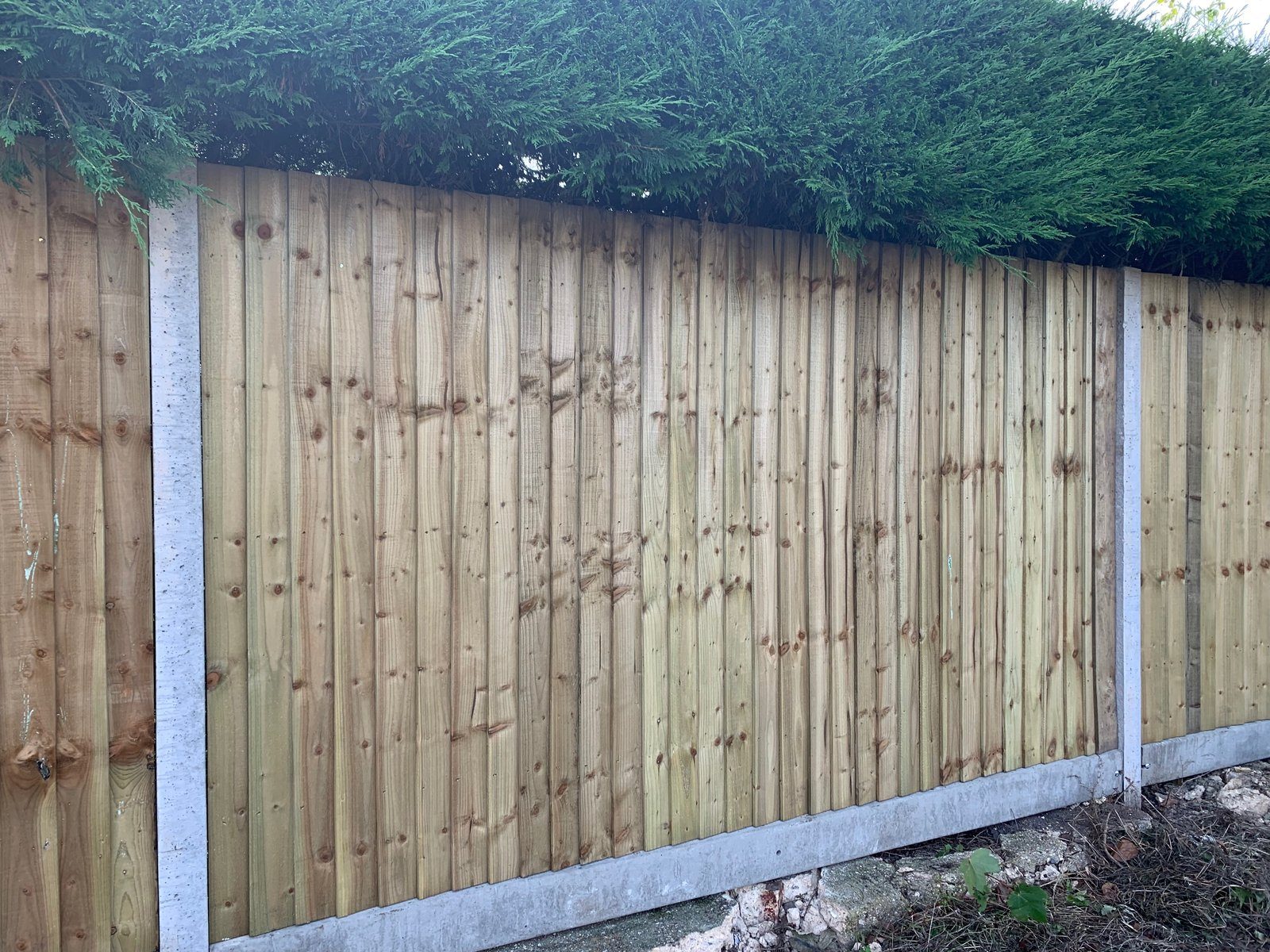 After 1 — 6ft Closeboard fencing installation with wooden posts in Hungerford