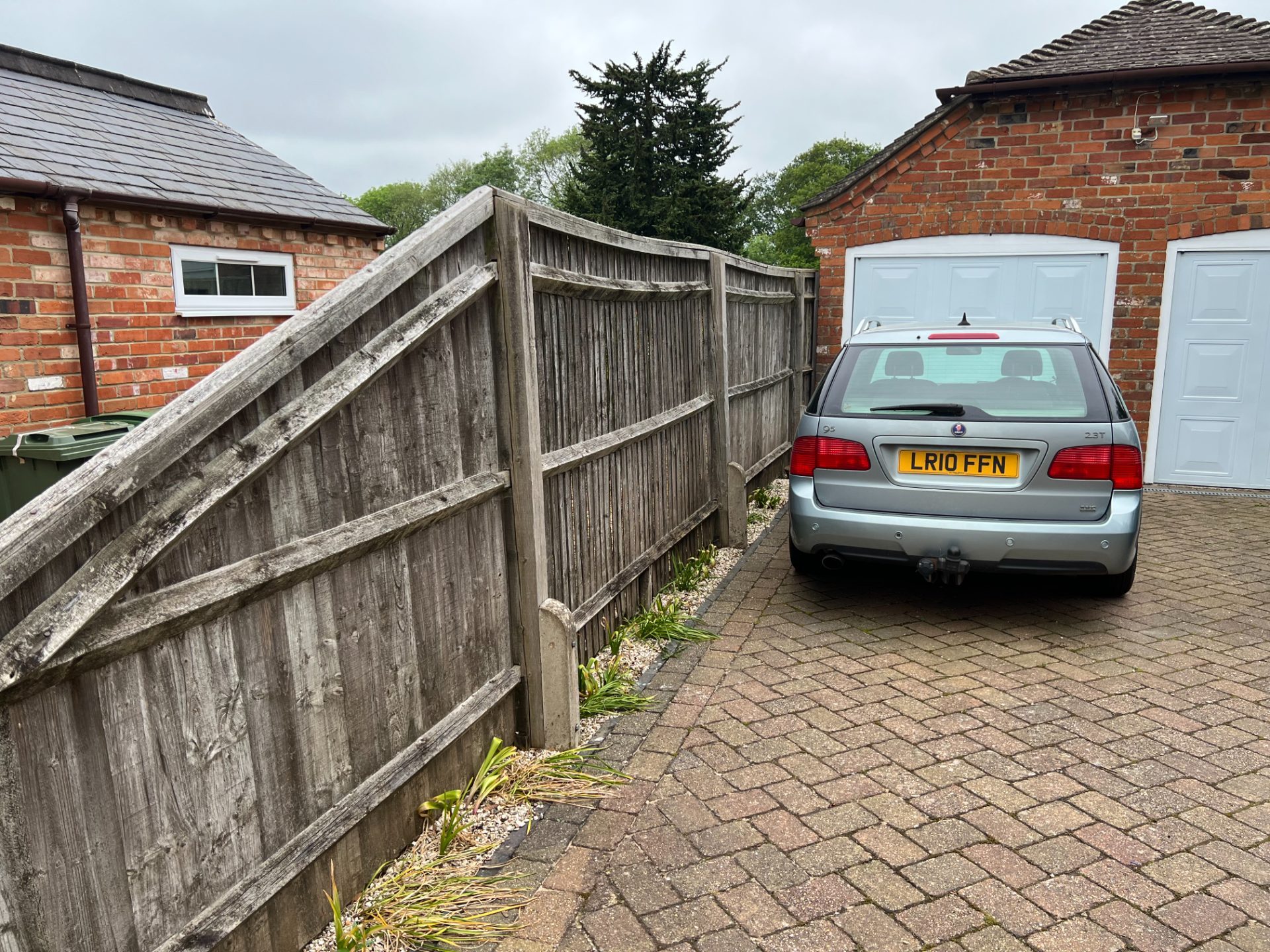 Before 1 — Driveway Fence Replacement in Newbury